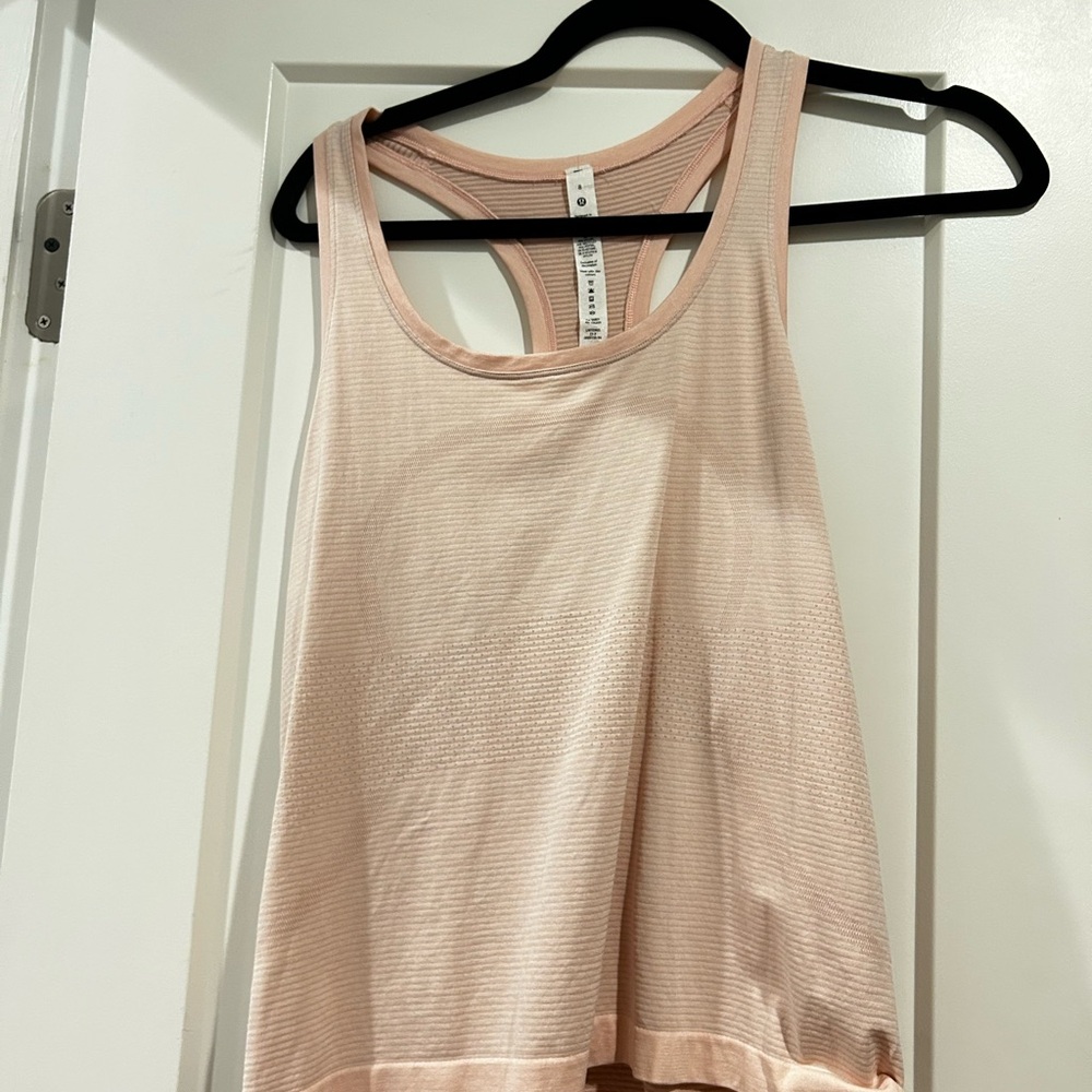 Lululemon Light Pink Ribbed Tank